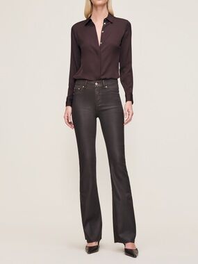 DL1961 Anthropologie Bridget Bootcut chocolate brown jean minimal neutral earthy